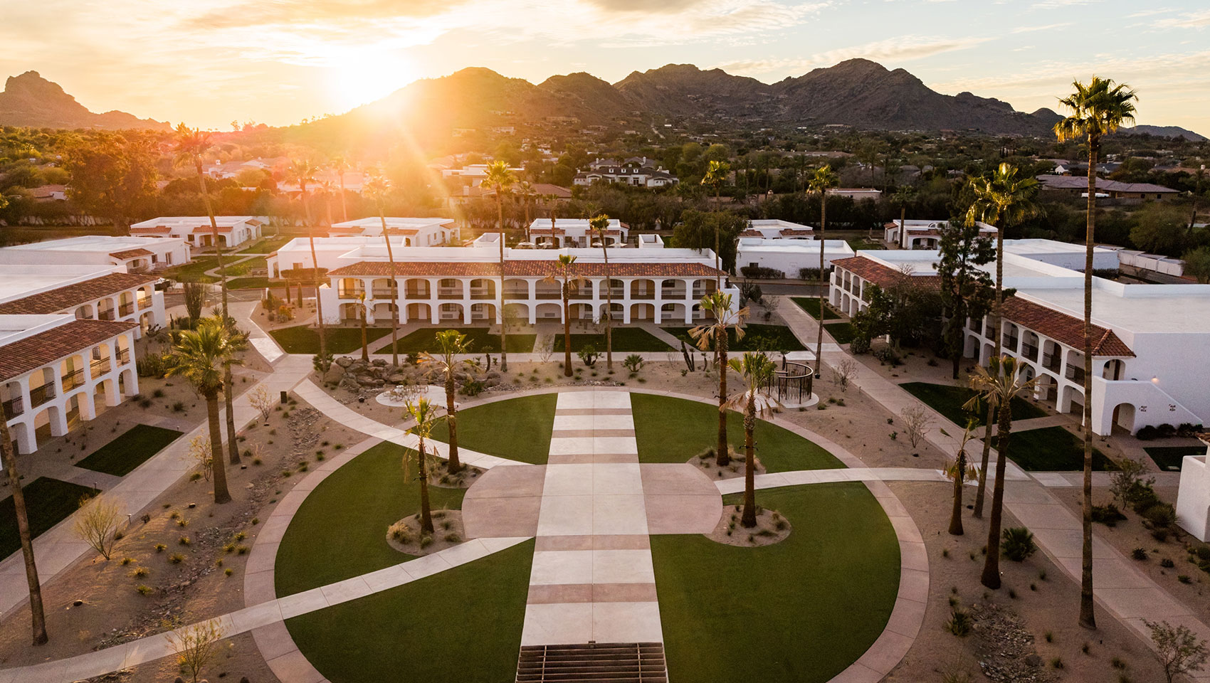 Overhead shot of the grounds at Kimpton Miralina Resort