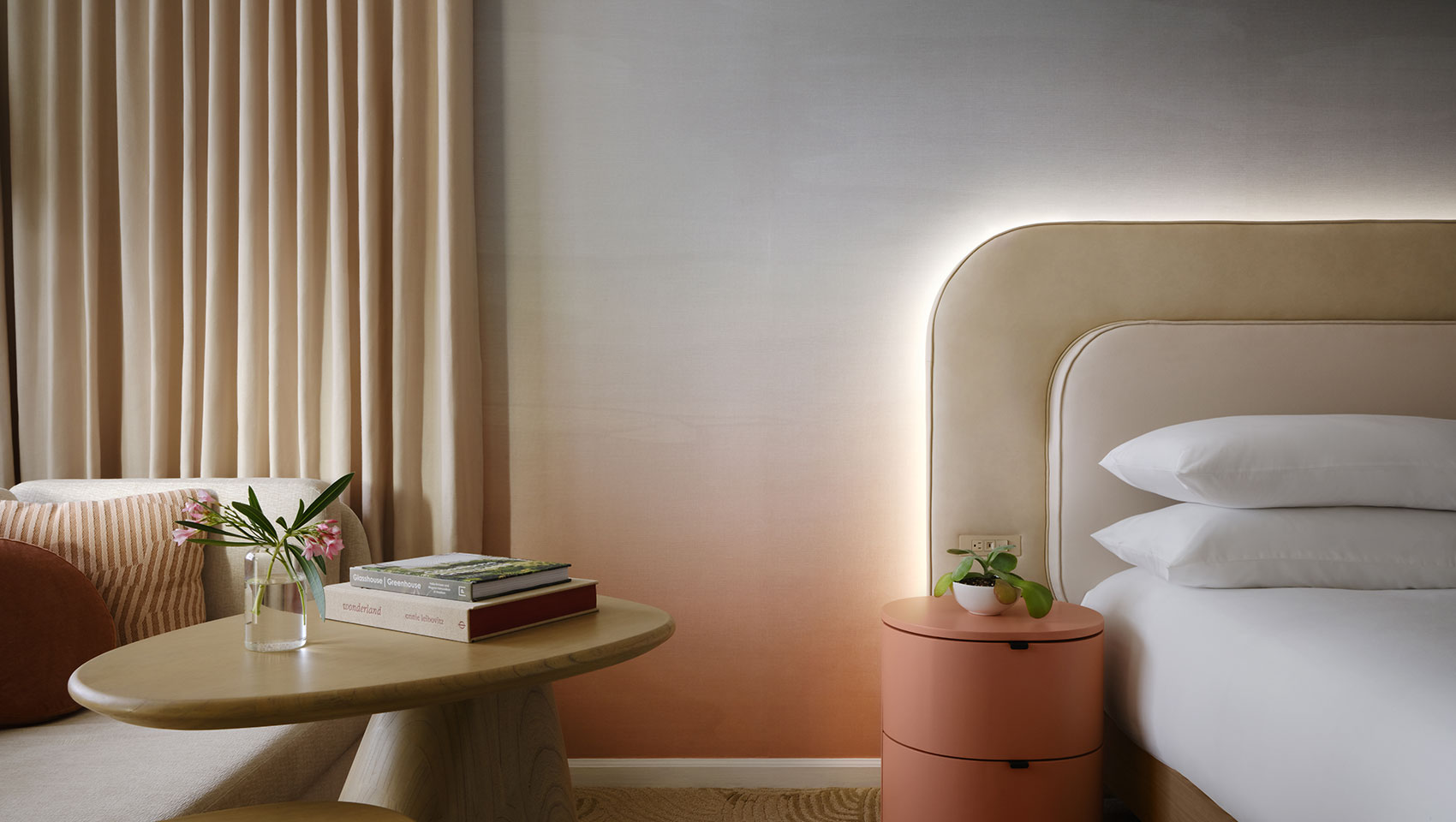 Kimpton Miralina guest room with a king bed and