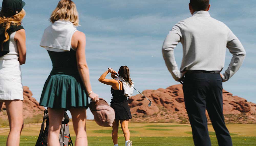 Group of adults on the golf course