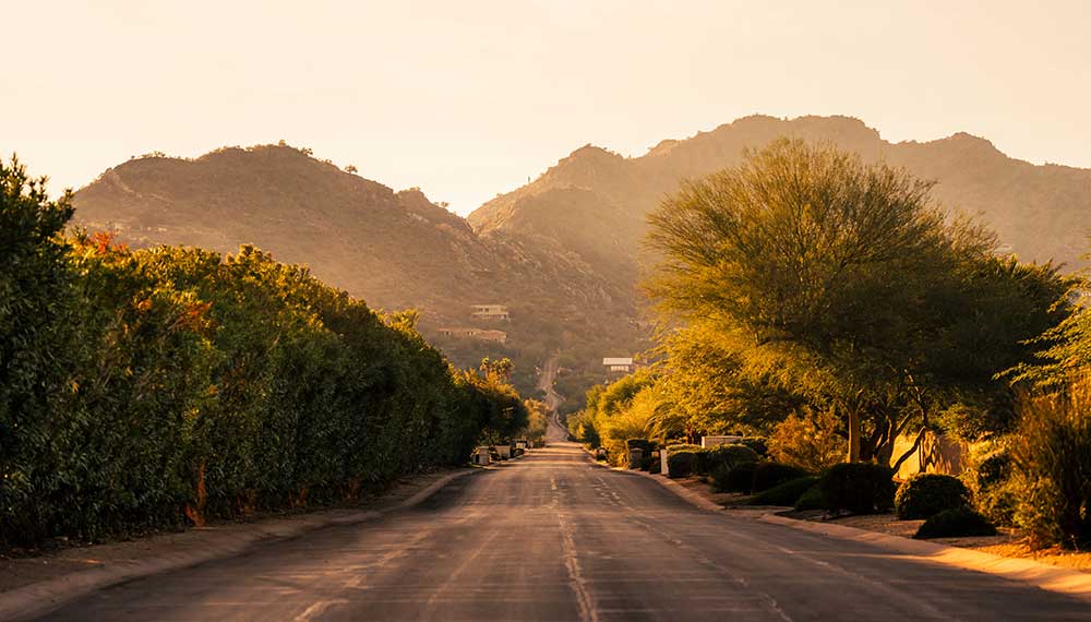 road in Scottsdale