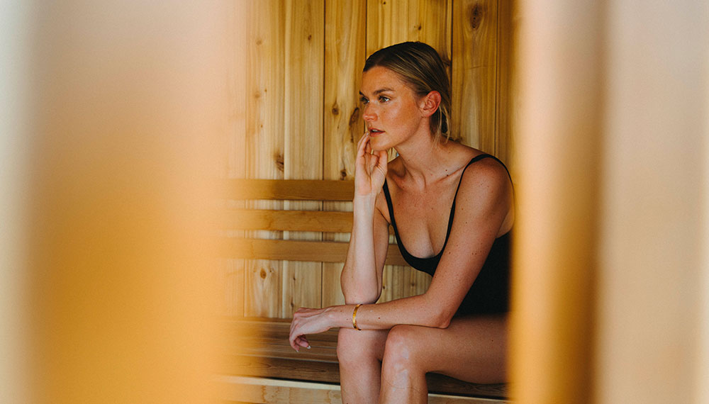 woman in sauna at Kimpton miralina