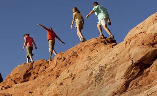 people hiking