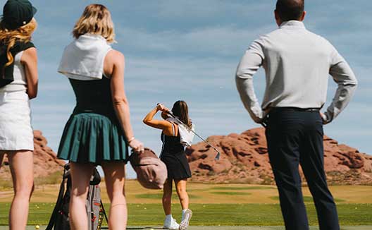 people on the golf course